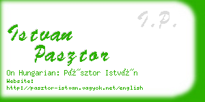istvan pasztor business card